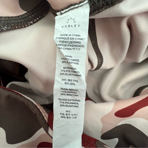 Varley Size Small Estrella Zion Camo High-Rise Pink Athletic Activewear Leggings - Picture 7 of 11